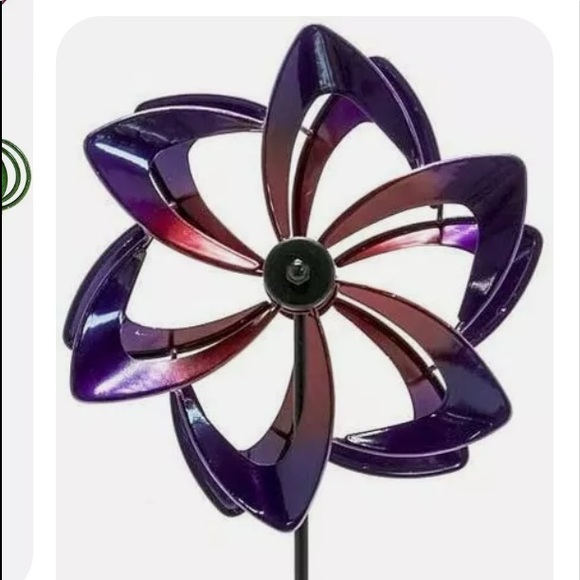 Set of 3 MINI Wind Spinners Garden Decor Pinwheels Flower Pot Stake Outdoor - Picture 5 of 6